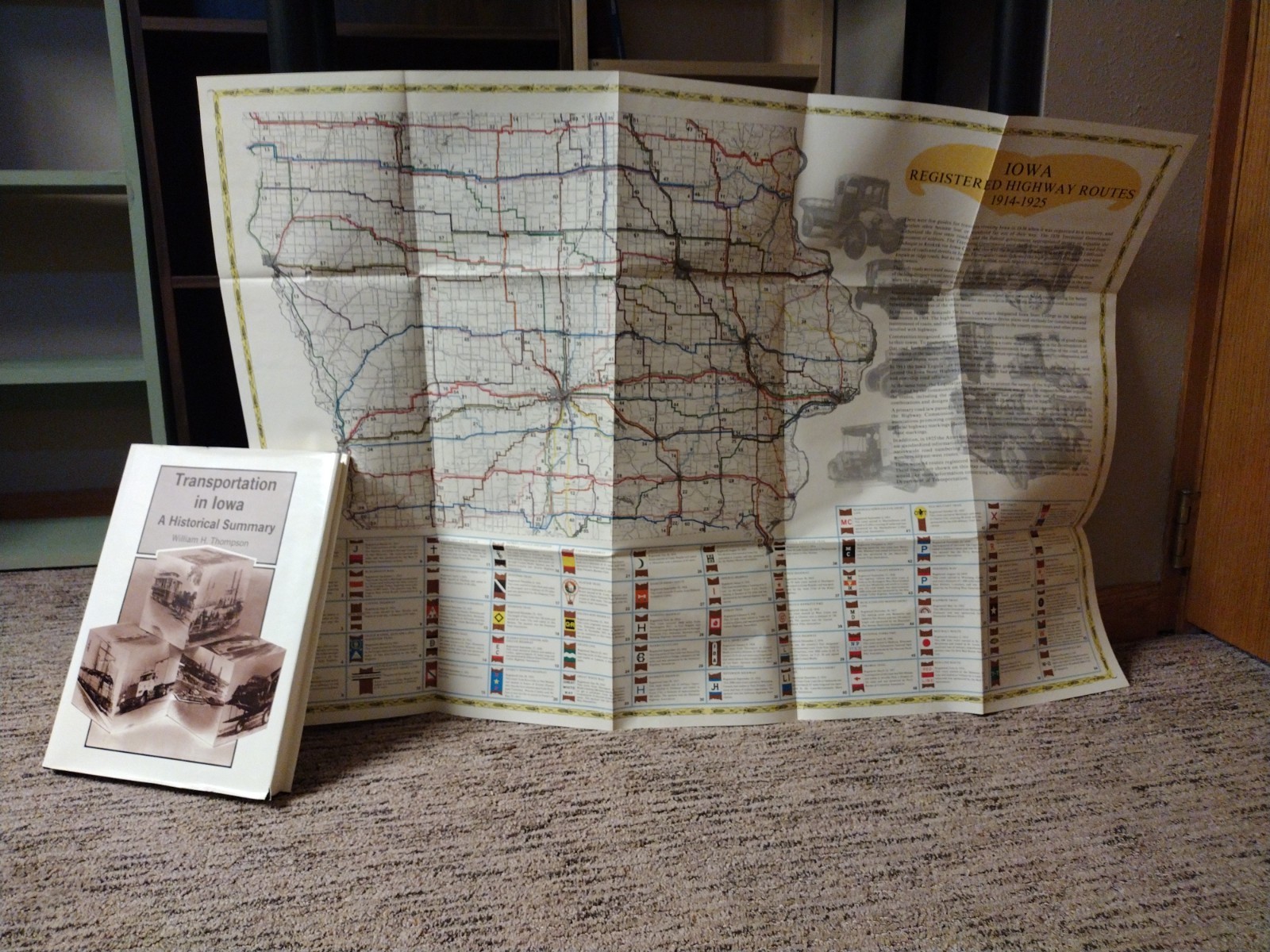 Transportation in Iowa A Historical Summary William H. Thompson 1989 w Large Map