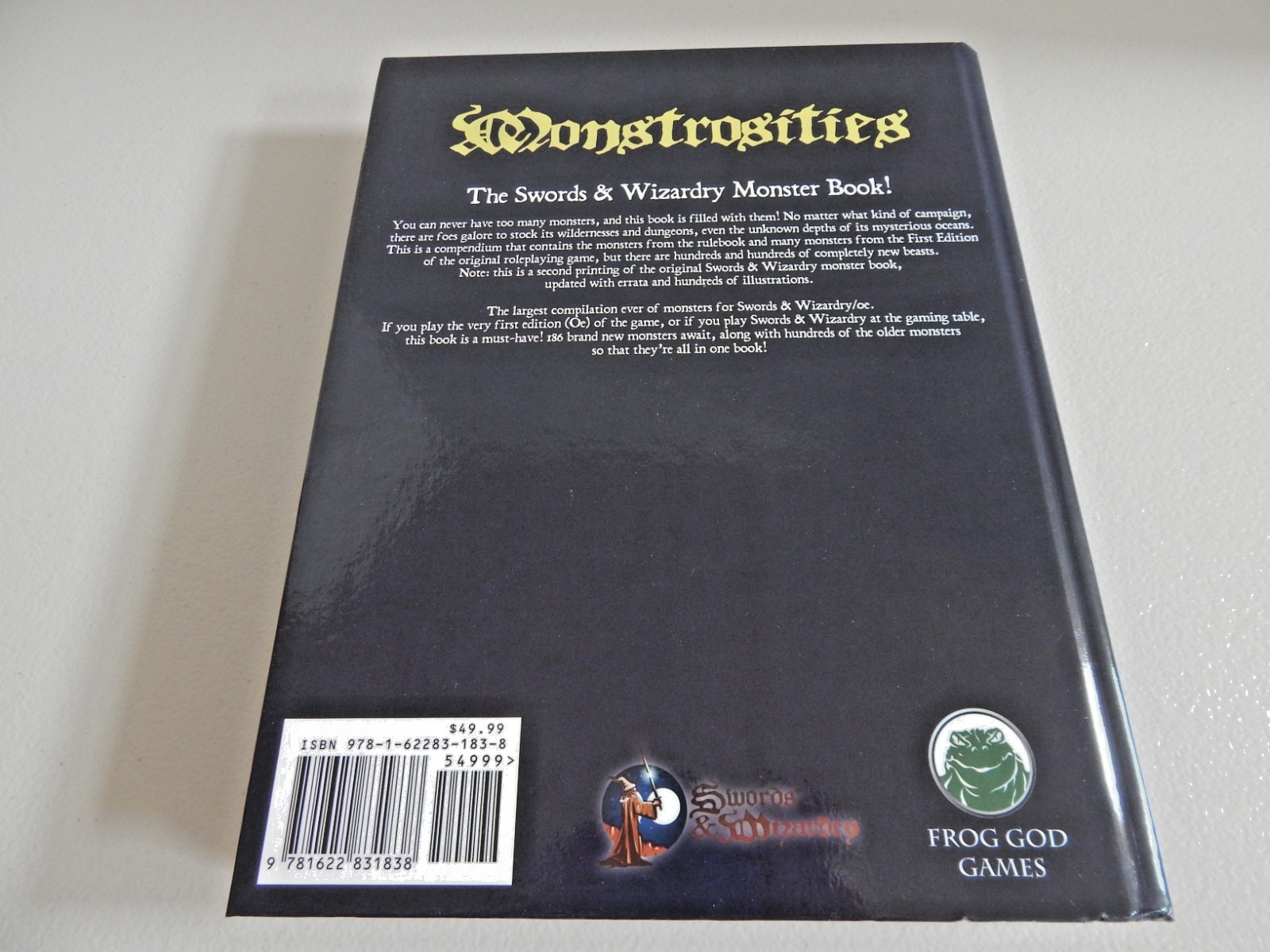 MONSTROSITIES Swords & Wizardry Monster Book HC Frog God Games Matthew J. Finch