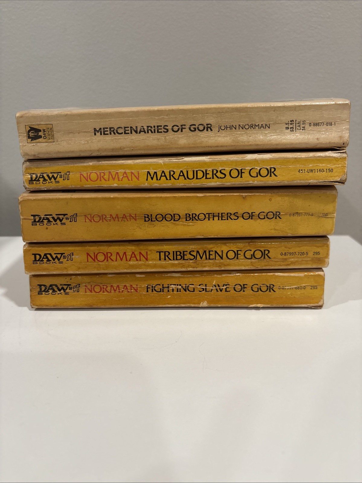 John Norman Gor lot 5 books Daw Gorean lifestyle vintage bdsm Art Covers