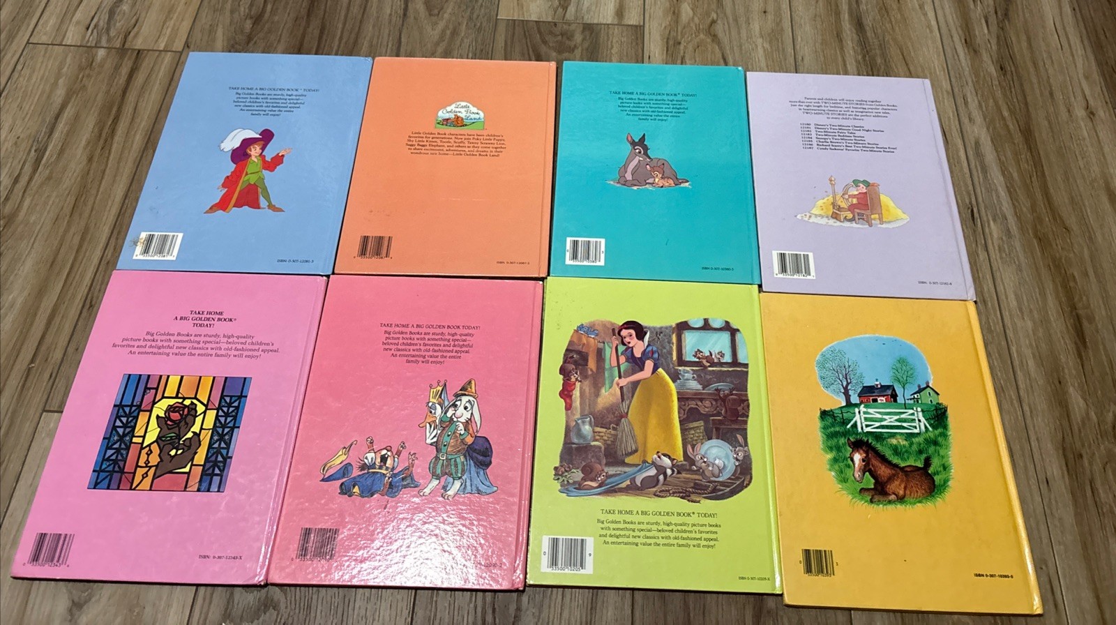 Lot Of 8 Vintage Big Golden Books Various Titles 80s & 90s HC Disney And More