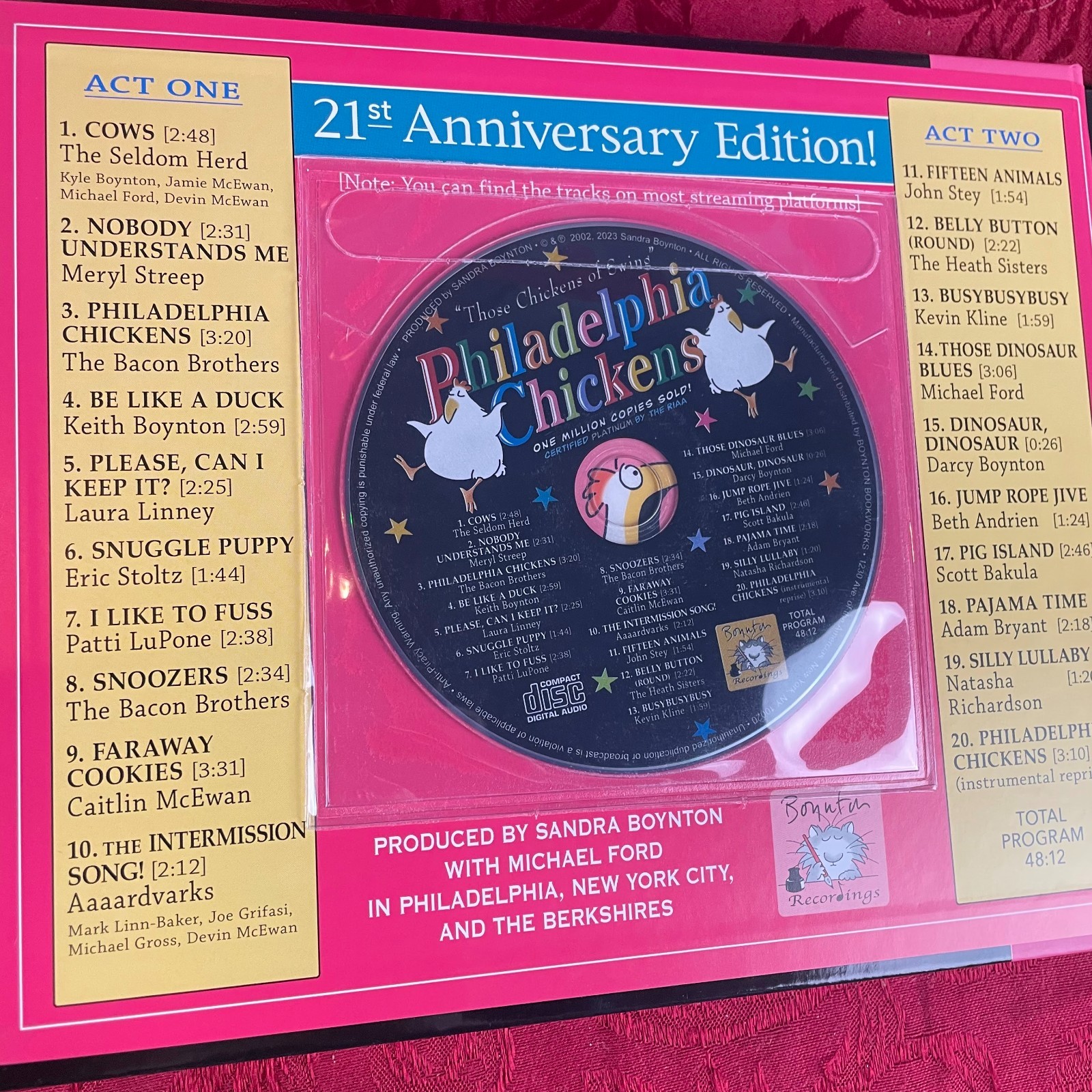 PHILADELPHIA CHICKENS: 21st Anniversary! (Hardcover) Sandra Boynton, with CD