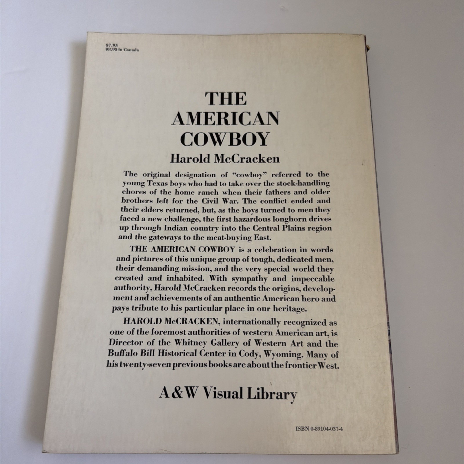 The American Cowboy by Harold MCCRACKEN History Art Drawings PB 1973