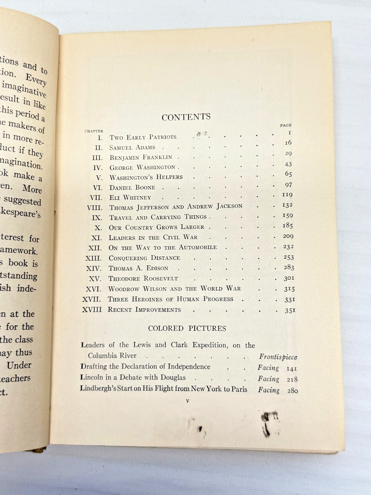 Vintage History Of America Maker’s Of Our Nation Hard Cover 1939 School Book