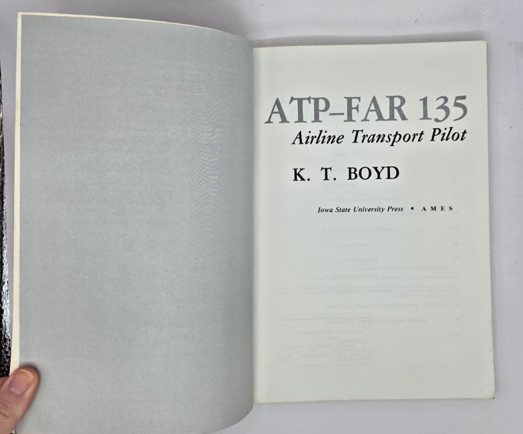 ATP-FAR 135 Airline Transport Pilot Paperback Book by K.T. Boyd 1983 Aeronautics