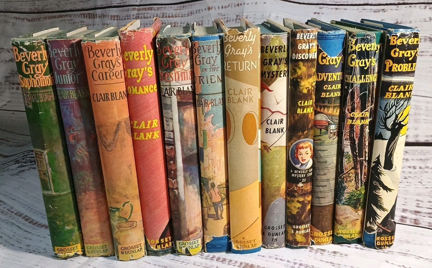 Lot of 12 Vintage Beverly Gray Books HCDJ Clair Blank 1934-1953 Grosset Dunlap