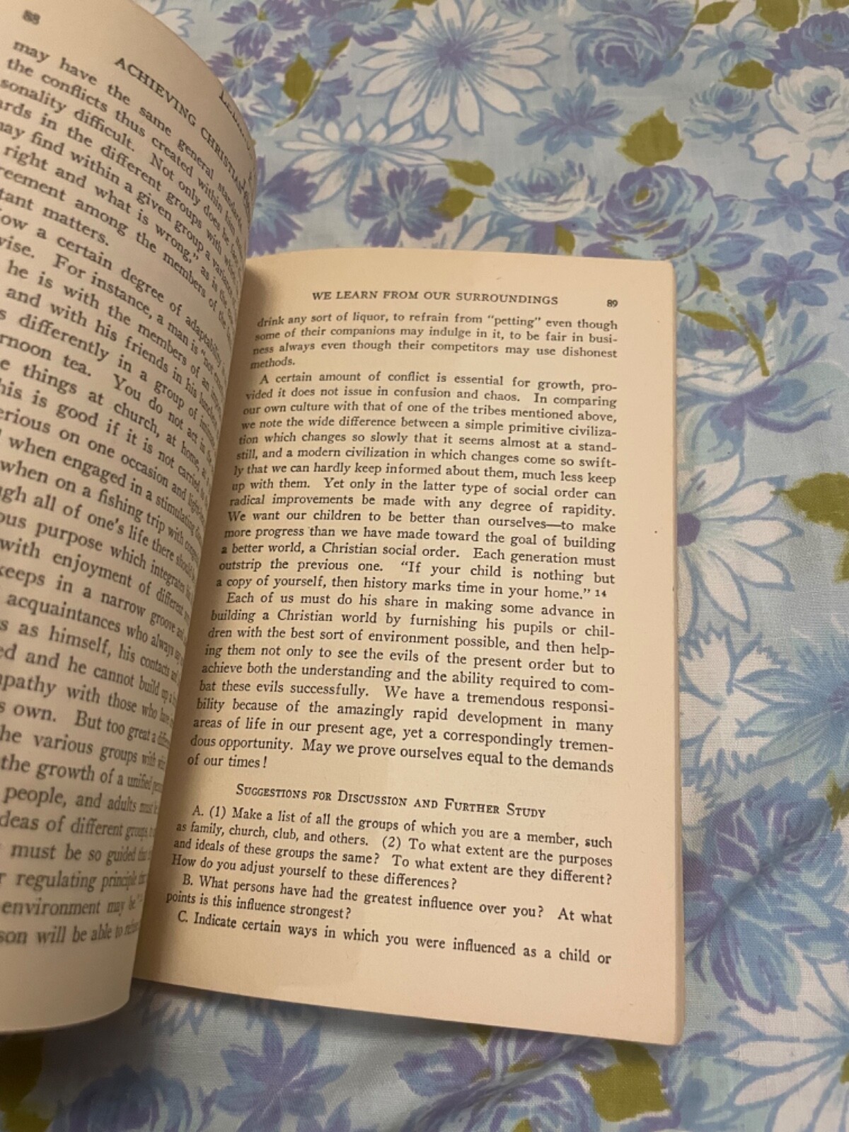 BOOK Frances Cole McLester ACHIEVING CHRISTIAN CHARACTER 1937 Abingdon Press