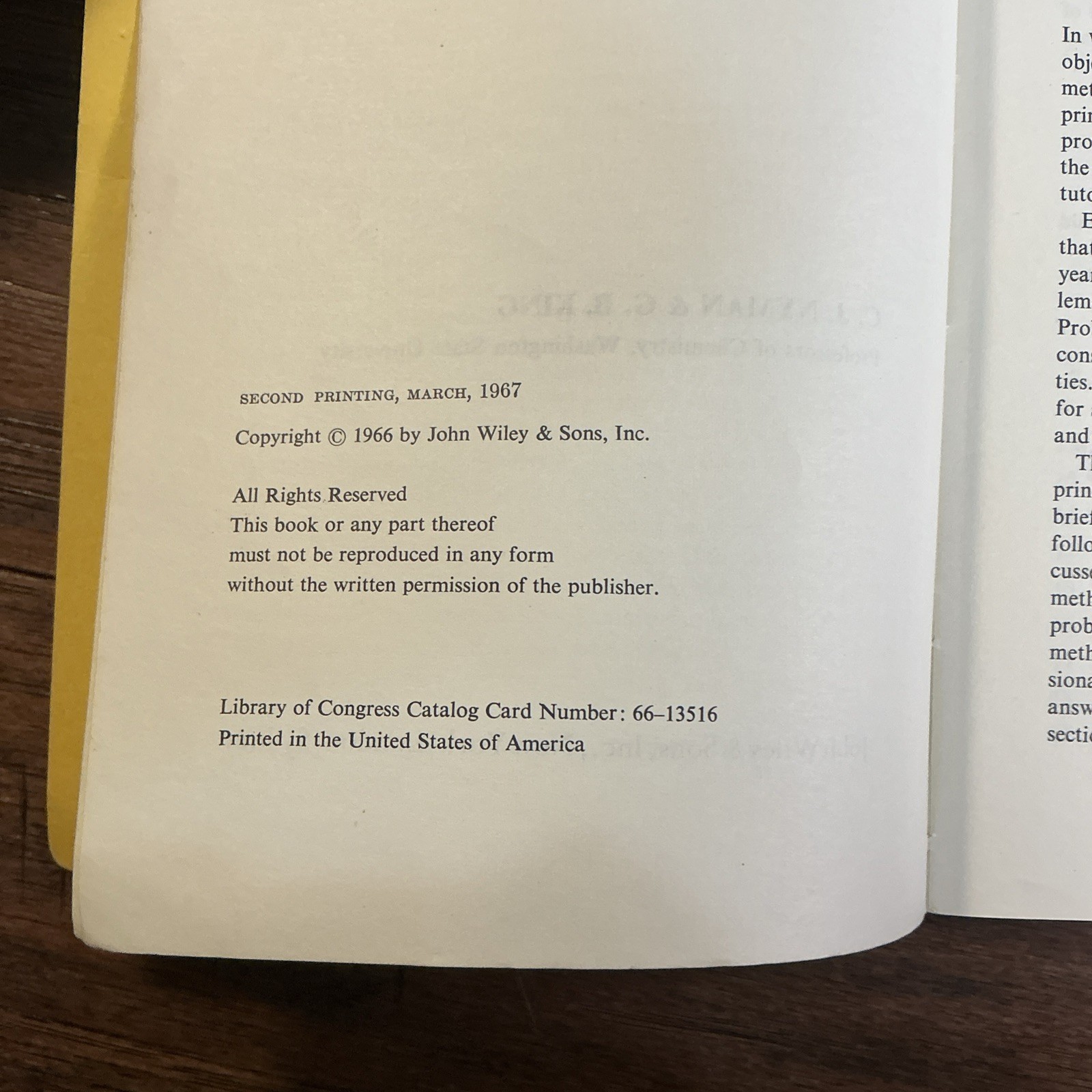 PROBLEMS FOR GENERAL CHEMISTRY AND QUALITATIVE ANALYSIS By C. J. Nyman & George