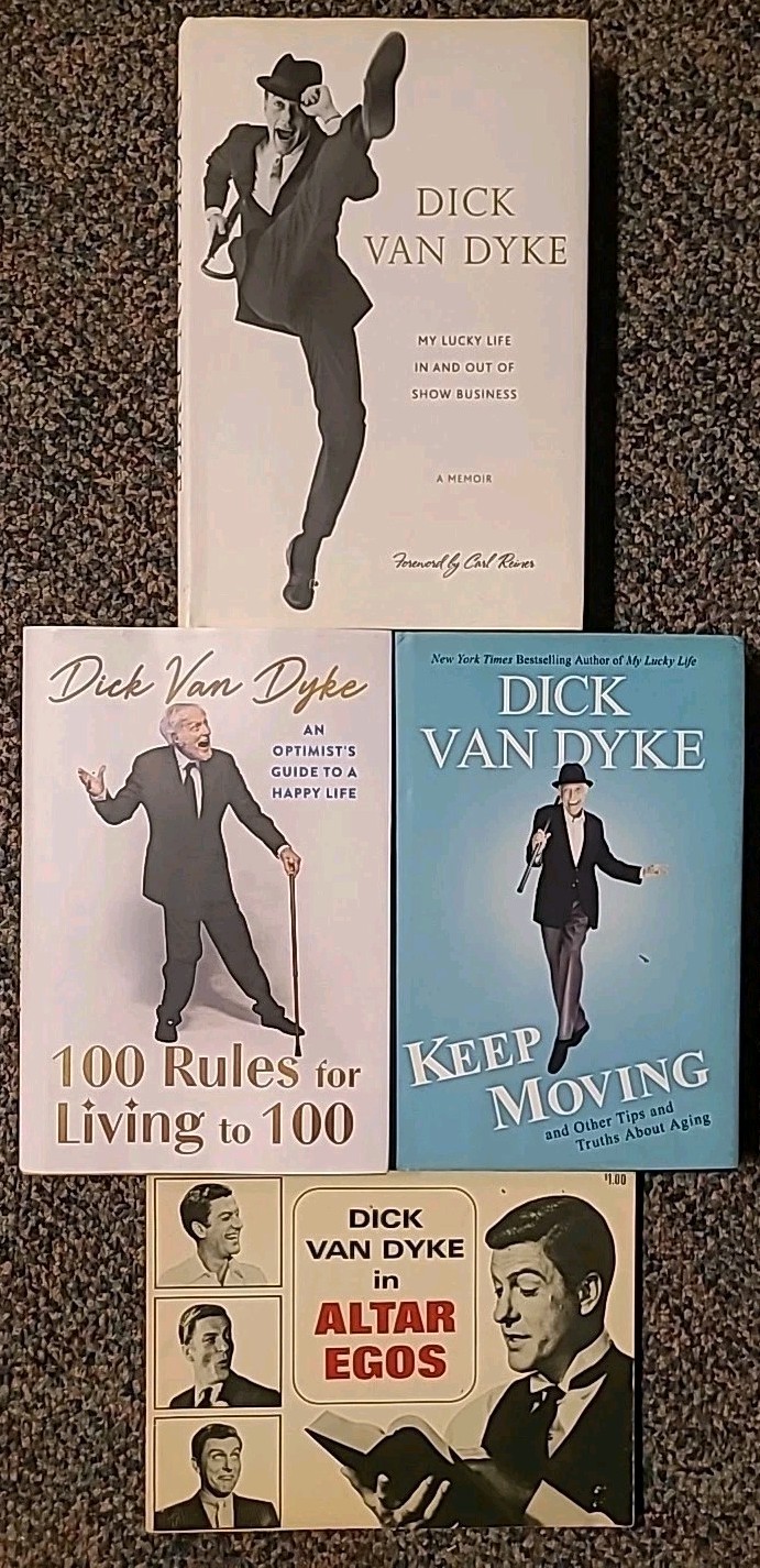 4 DICK VAN DYKE Books Alter Egos Keep Moving MY LUCKY LIFE 100 Rules VG – NEW