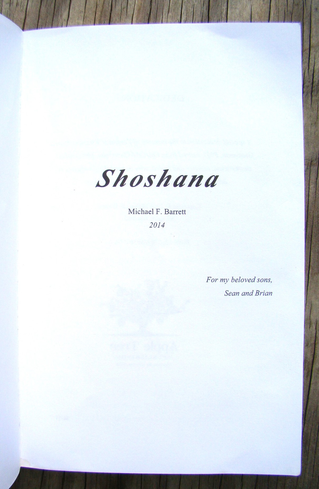 Shoshana ✡2014 PB✡ Michael F. Barrett Neo-Nazis War Criminal Cop Thriller Novel
