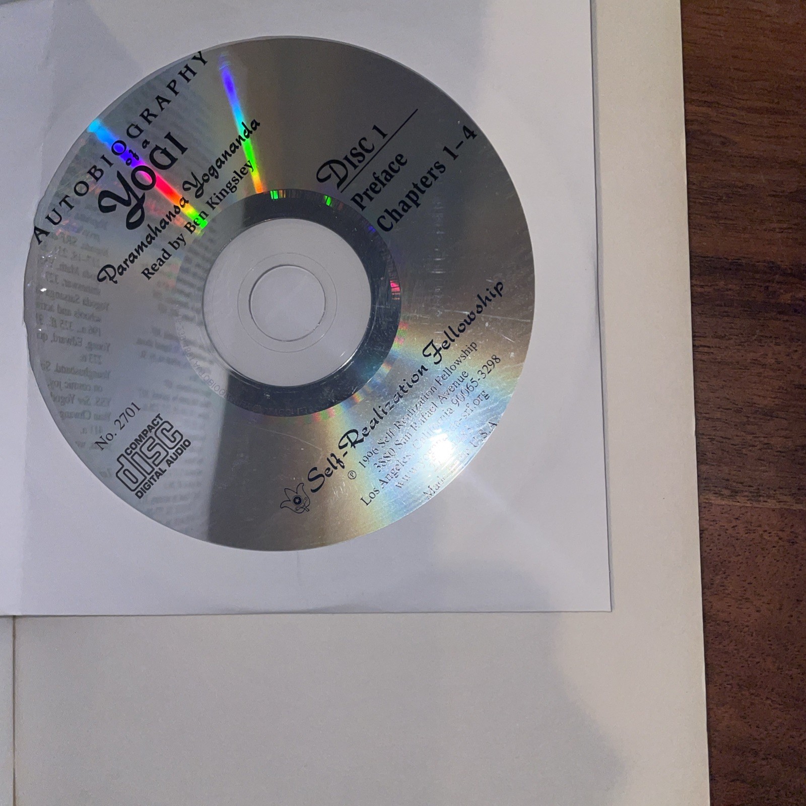 Autobiography of a Yogi Paramahansa Yogananda 2007 w/ CD narrated Ben Kingsley
