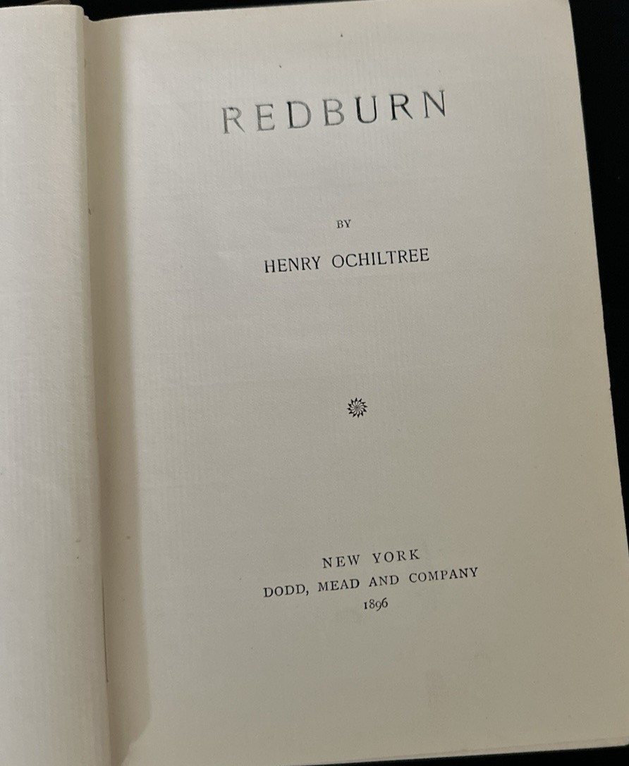 1896 REDBURN Henry Ochiltree Antique Victorian Decorative Cloth