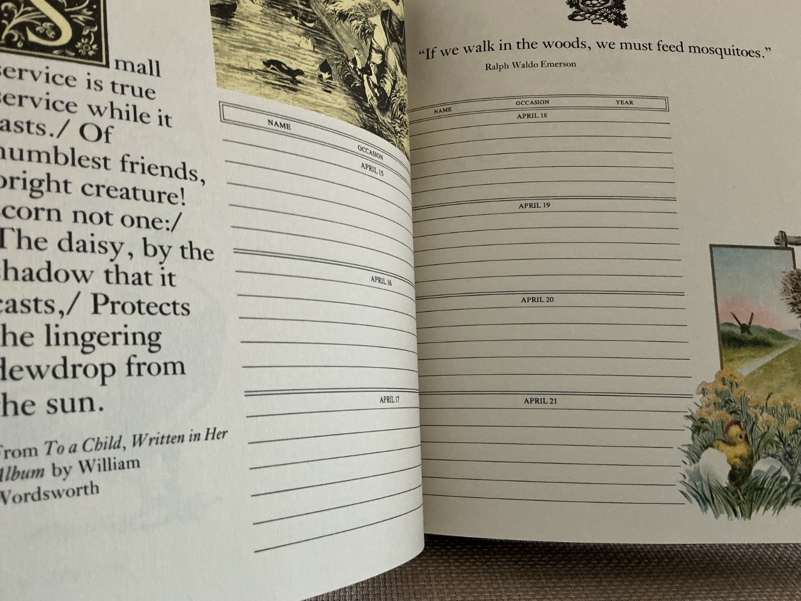 An Old Fashioned Keepbook A Birthday Book Dates to Remember Forever Unused