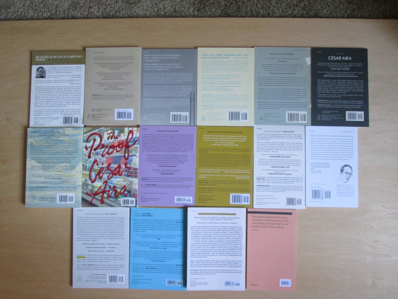 16 Cesar Aira paperback 1st printings US editions