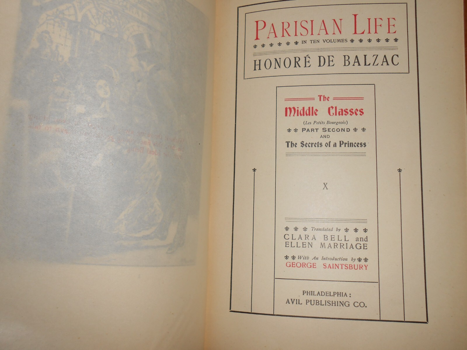 VTG RARE Honore de Balzac Lot of 4 “Parisian Life” Avil Publishing 1901 – HC GC