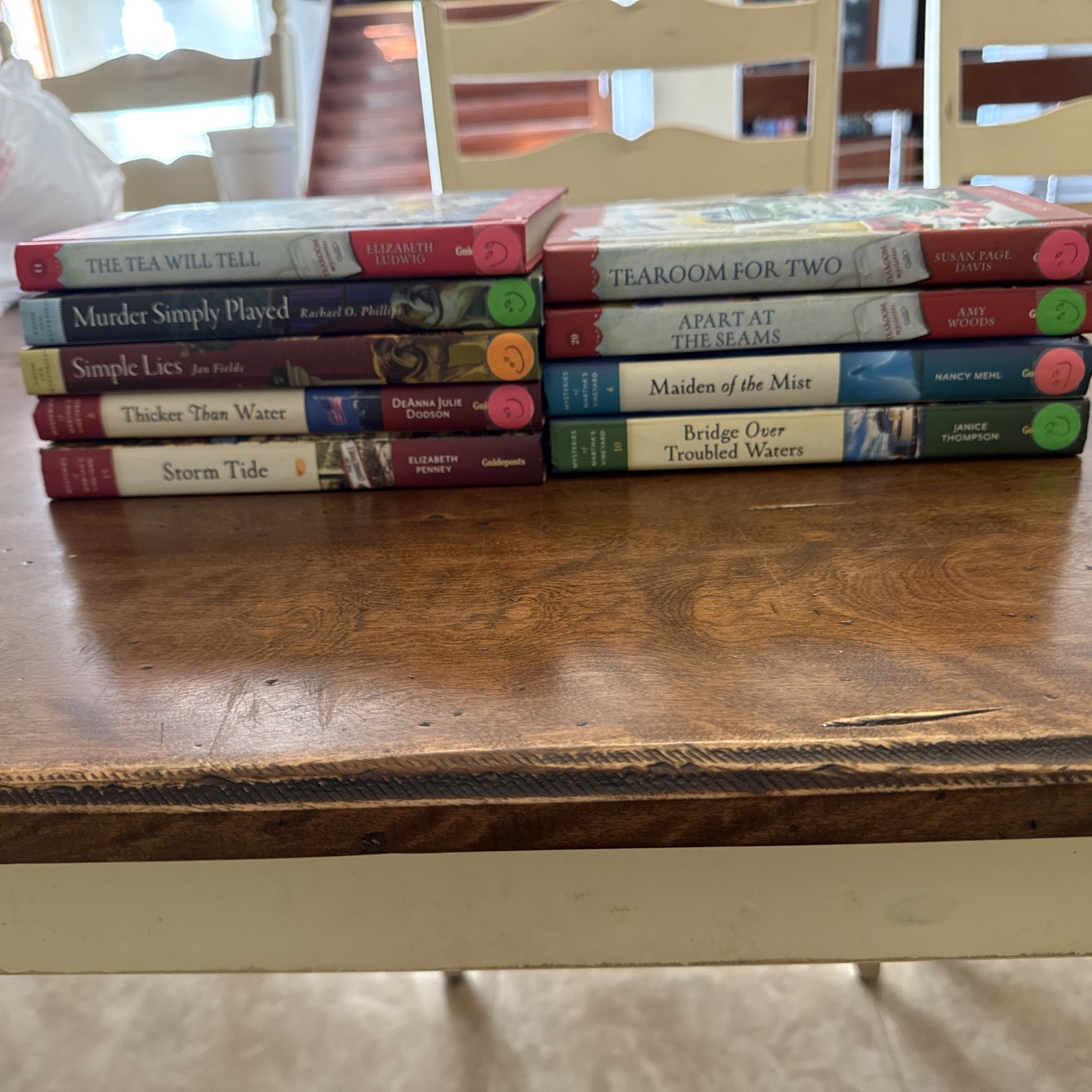 Lot of 9 Hardcover Guideposts Mysteries Martha’s Vineyard Amish Inn Tearoom