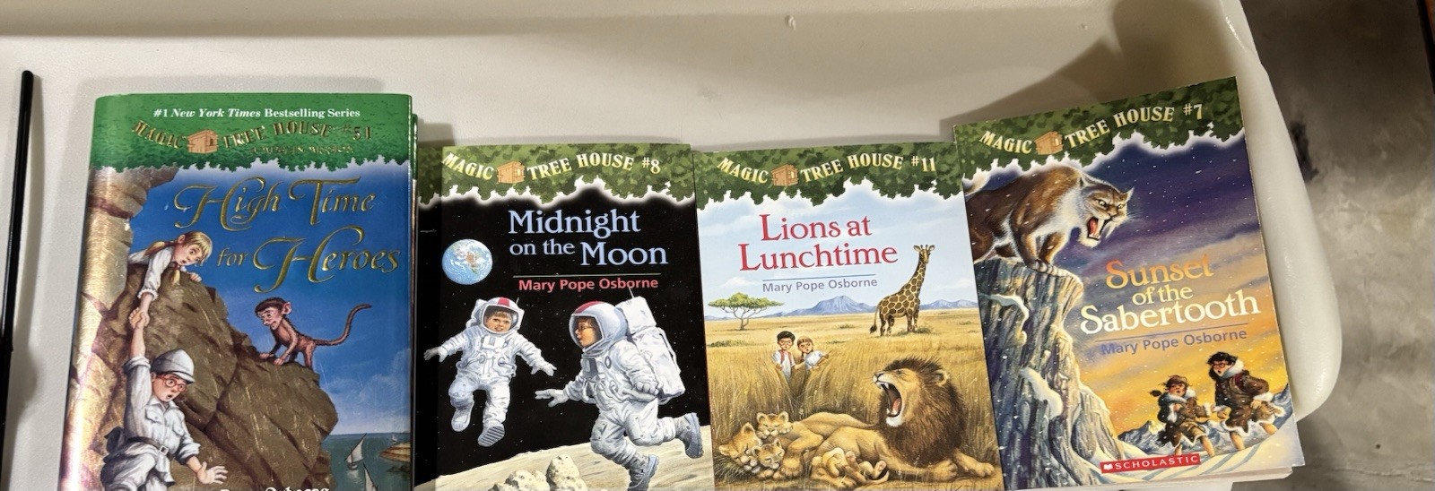 Magic Tree House Book Lot 4 Midnight On The Moon Lions At Lunchtime