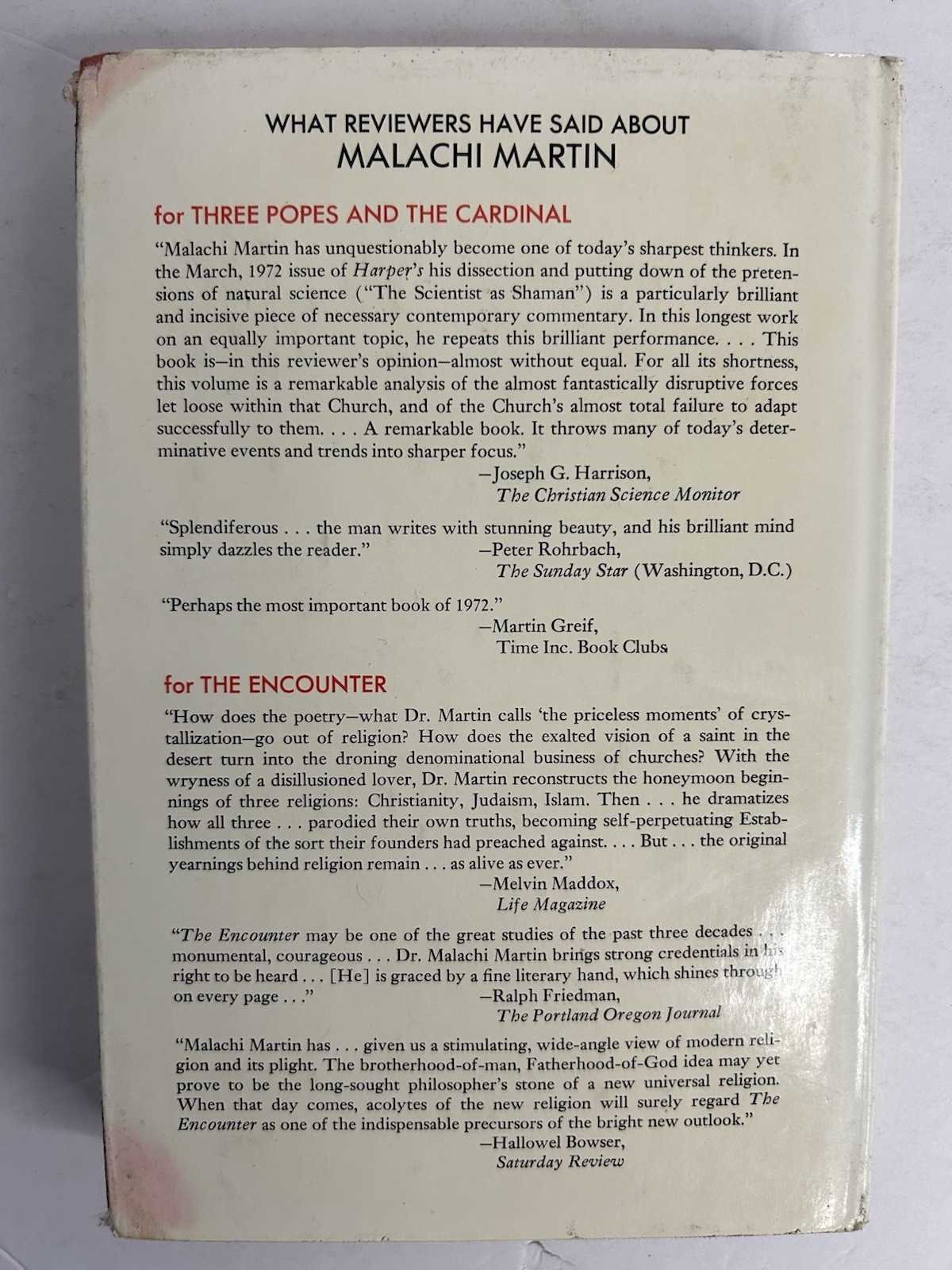 JESUS NOW By Malachi Martin – 1973 Hardcover