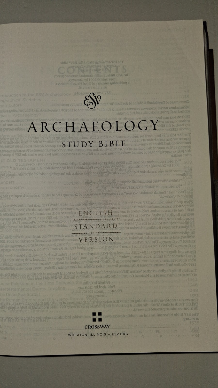 ESV Archaeology Study Bible Hardcover Crossway VG- Clean