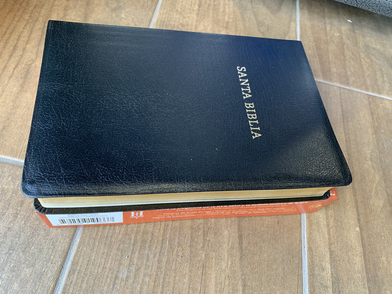 BIBLIA BILINGUE REINA VALERA1960/KJV Bilingual Bible PIEL FABRICADA 10 PUNTOS