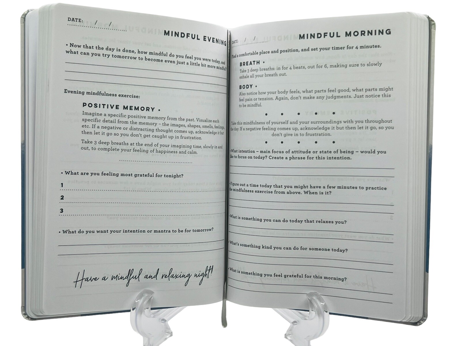 The Mindfulness Guided Daily Journal 260 Pages 8×6 in Softcover Gift Men Women