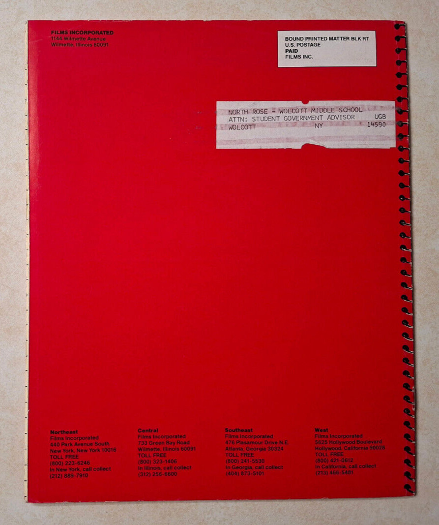 Films Incorporated Catalog 1981-1982 16mm Films High School Movie Notebook