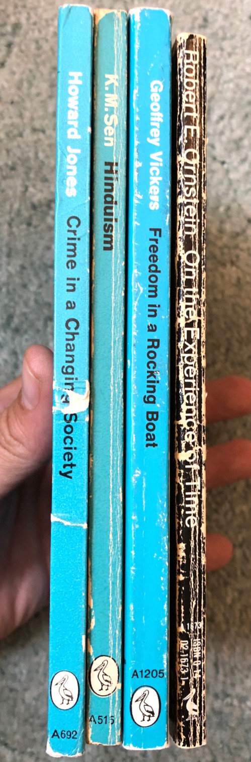 Pelican Psychology, Philosophy & Theology, lot of 4, Hinduism, Crime in a…