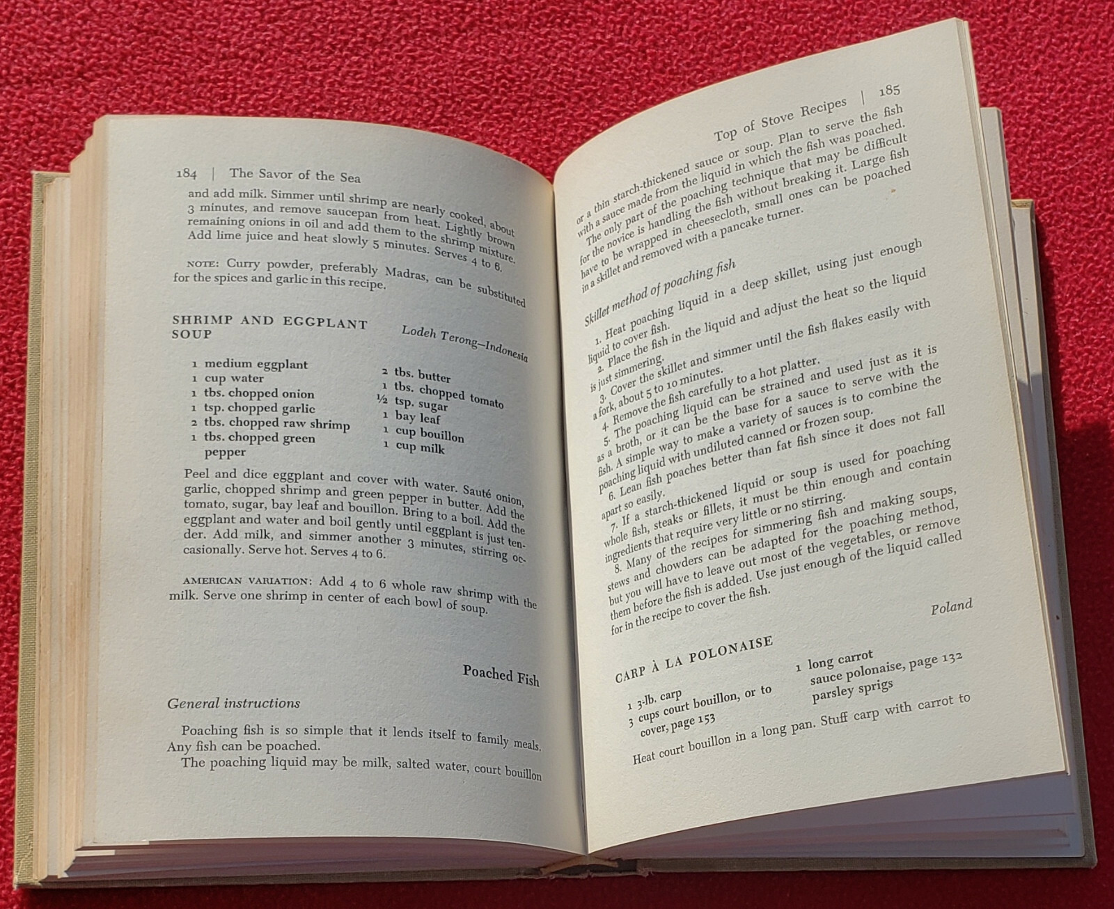 1966 The Savor of the Sea: A Complete Seafood Cookbook Moris & Moore 340 Pages