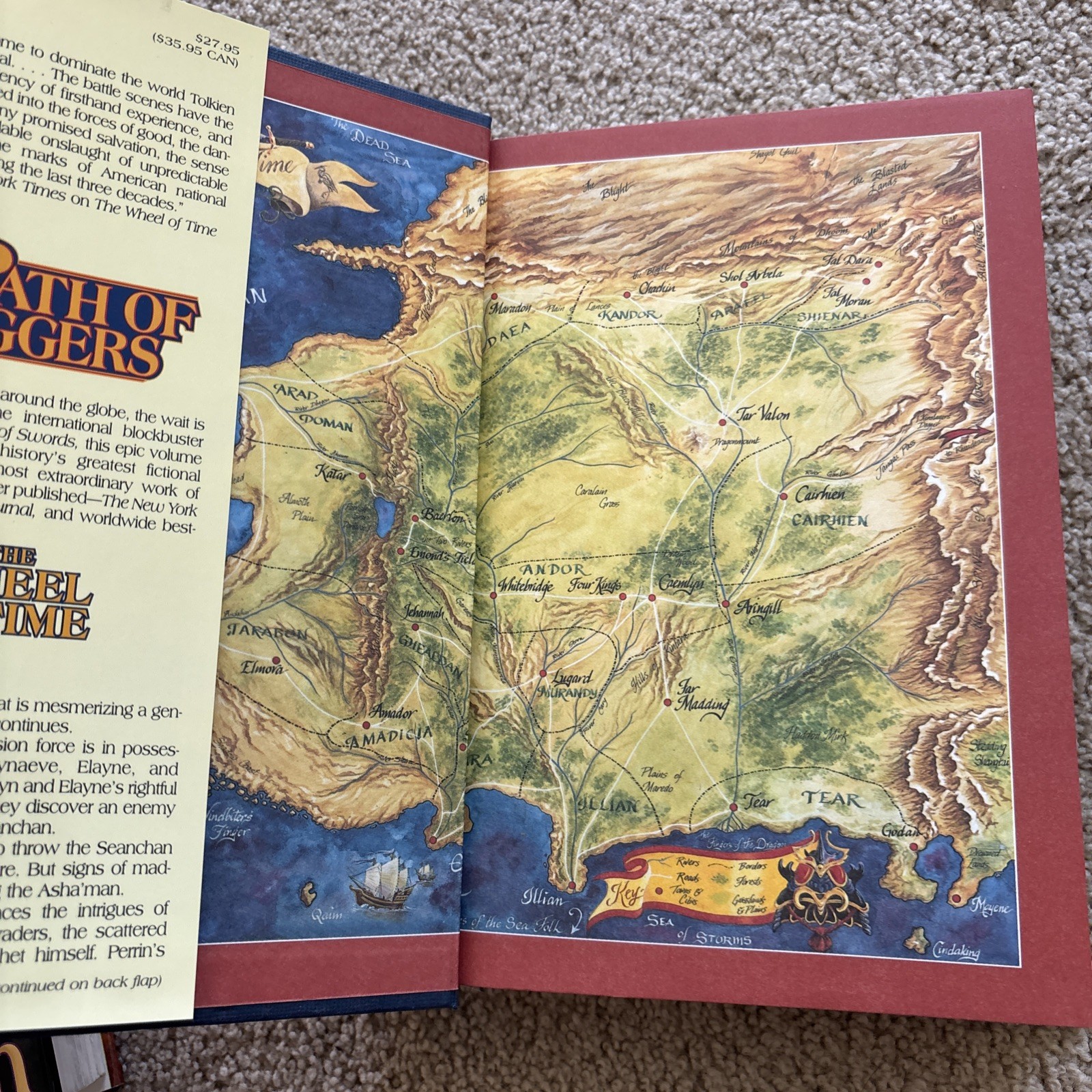 7 Book Lot – Robert Jordan – Wheel Of Time – Book 1, 2, 3, 4, 5, 8 and 12.