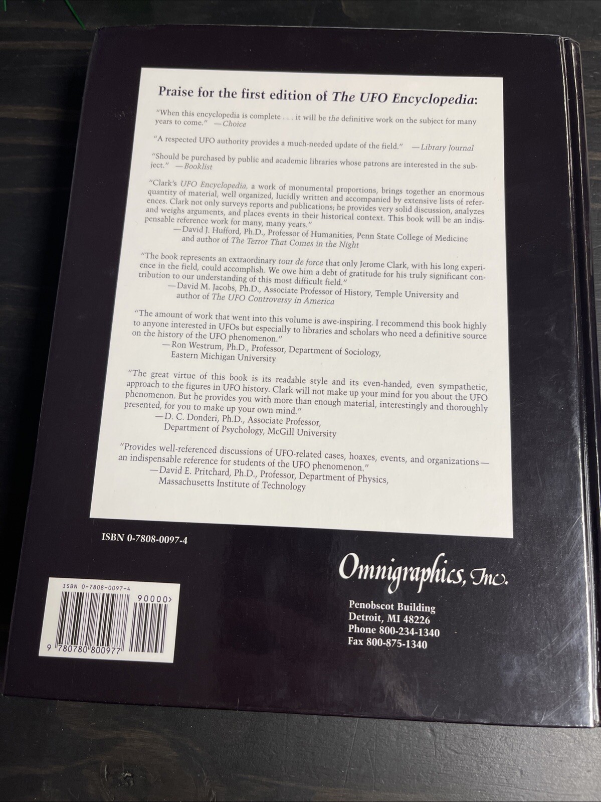 UFO Encyclopedia : The Phenomenon from the Beginning; 2 volume set; Hardcover