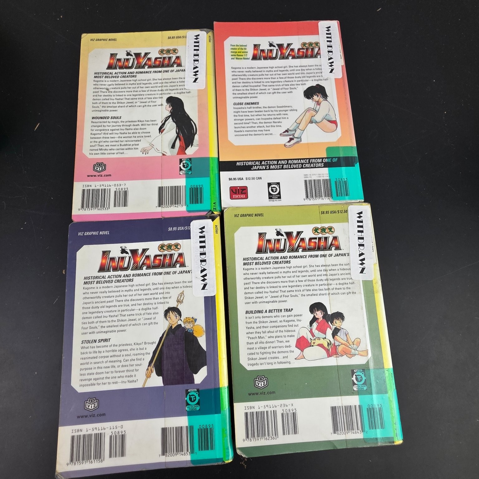 Inuyasha Manga Vol 2-10 13-16 Rumiko Takahashi 2003 Viz Media Action Anime Lot