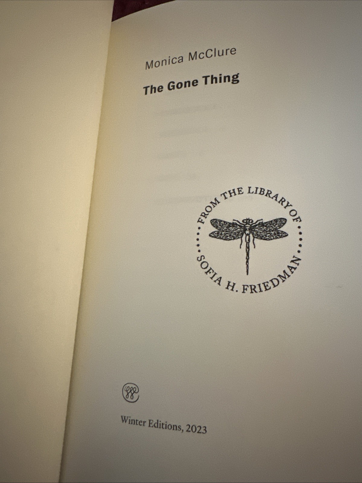 Gone Thing by Monica McClure (2023, Trade Paperback)
