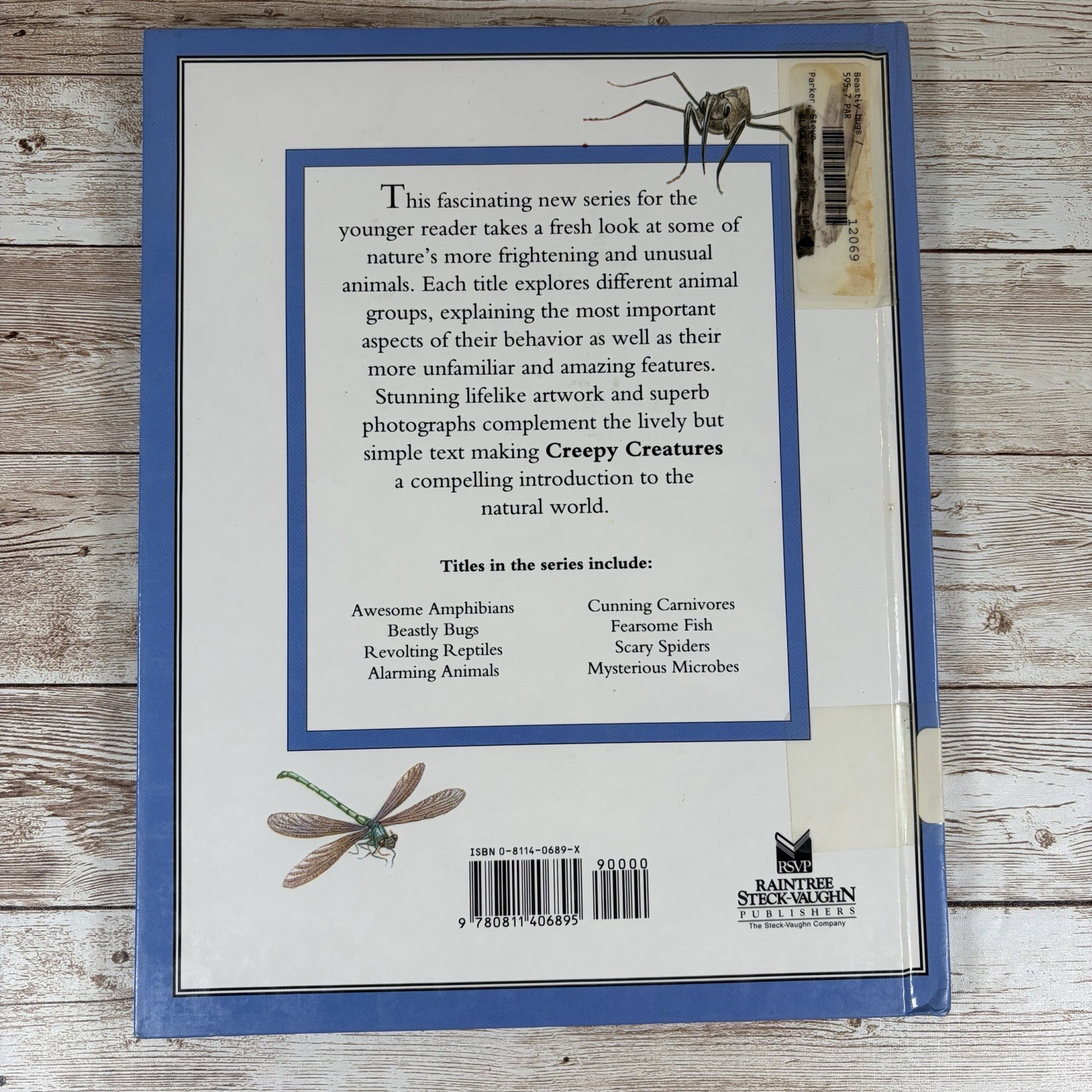 Beastly Bugs Steve Parker 1993 Library Binding Ex-Library Hardcover Creepy Creat