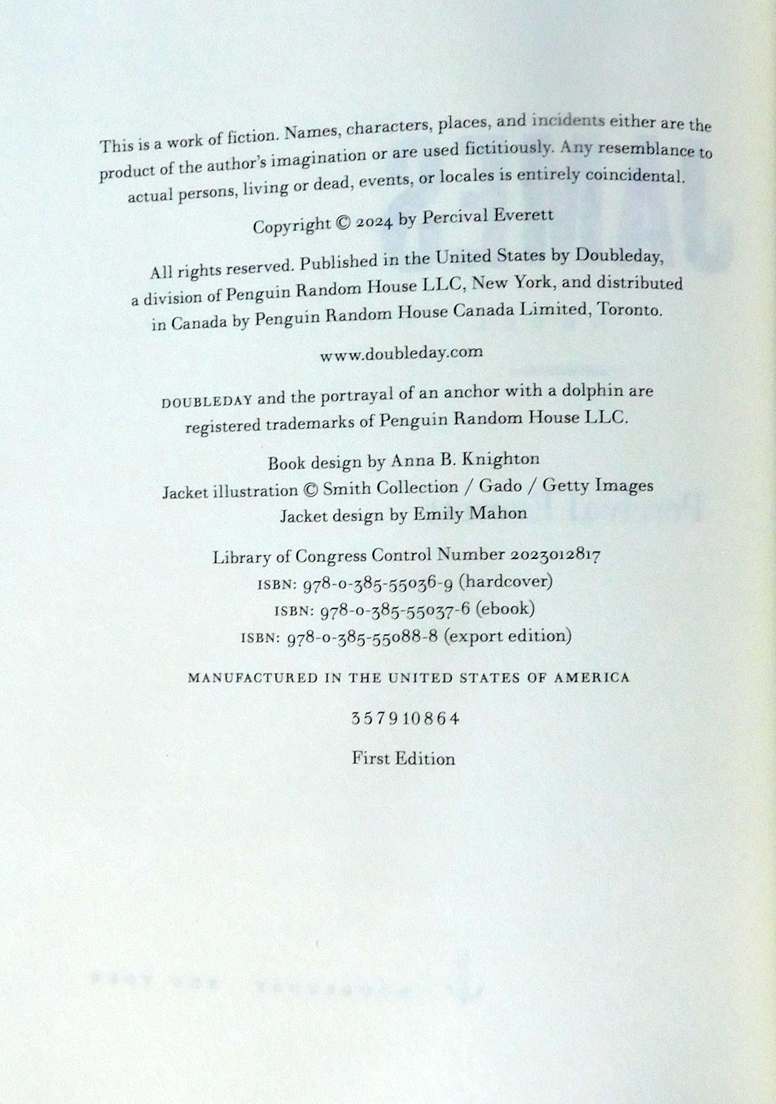 James SIGNED Percival Everett 2024 H/B 1ST/1ST Pulitzer Prize winner W/Coa NEW