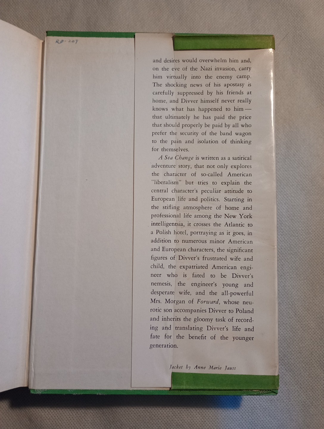 A Sea Change by Nigel Dennis (1949 Hardcover) Houghton Mifflin VINTAGE