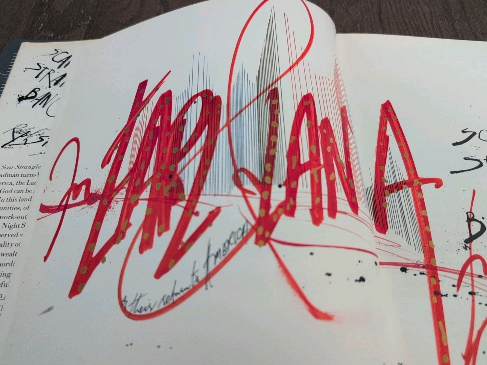 1987 Scar Strangled Banger Ralph Steadman 1st Edition *SIGNED CUSTOM GRAFFITI *