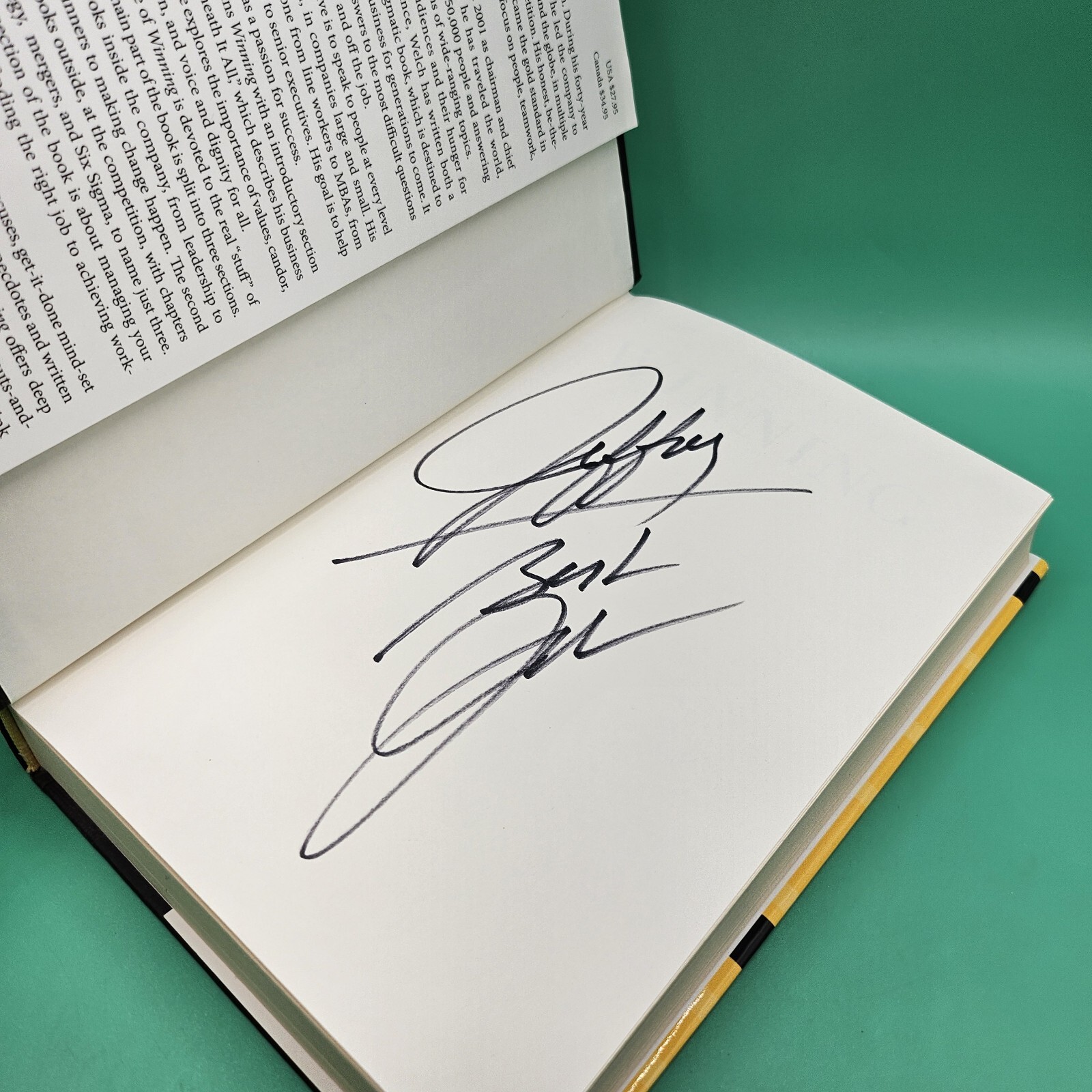 Winning General Electric Jack & Suzy Welch SIGNED 1st 2005 Hardcover EXCELLENT