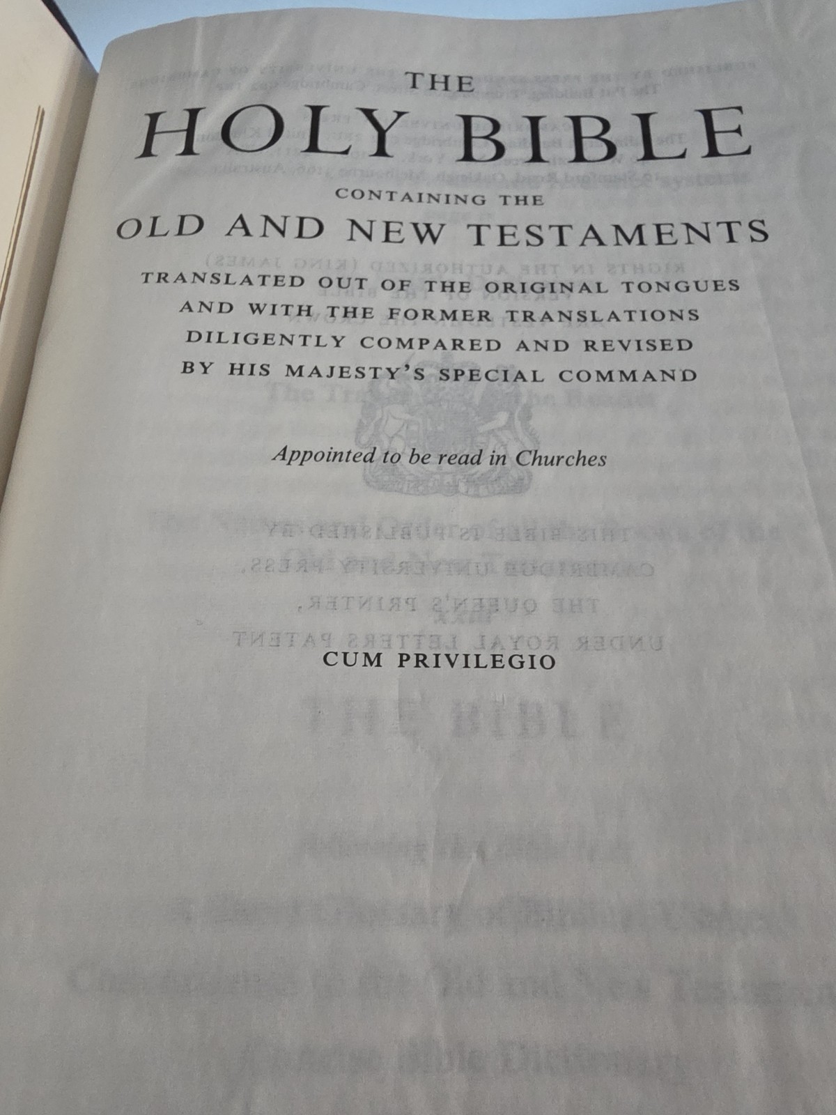 Cambridge KJV Reference Bible Genuine Black Calfskin Leather CD267 In Box