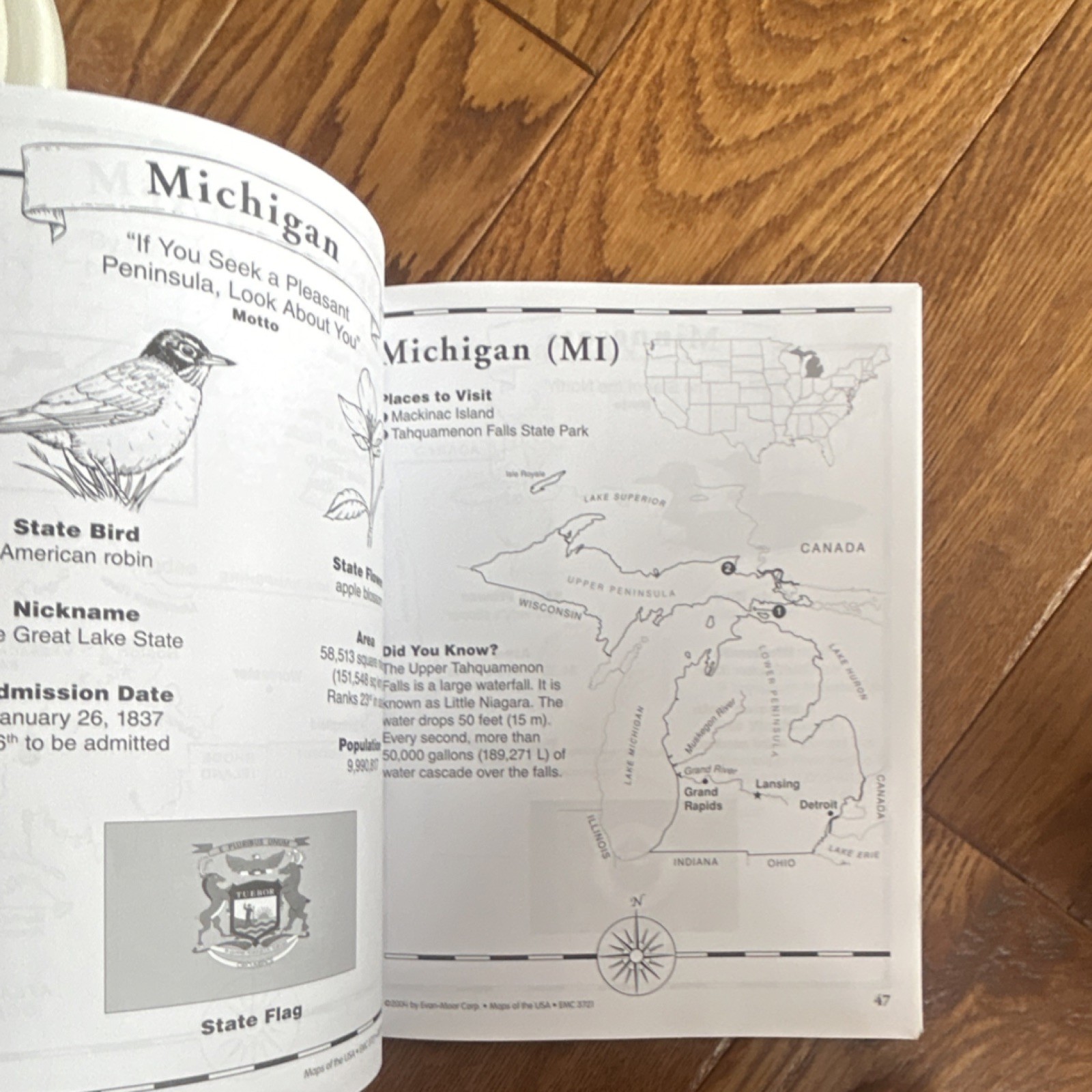 Evan-Moor Maps of the USA Paperback 2009 Geography Activity Book