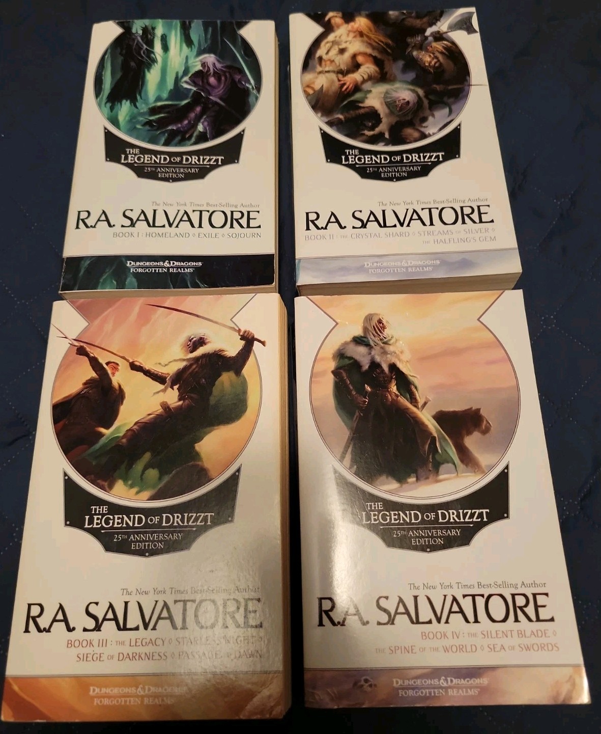 The Legend of Drizzt 25th Anniversary Edition By R.A Salvatore Full Set PB I-IV