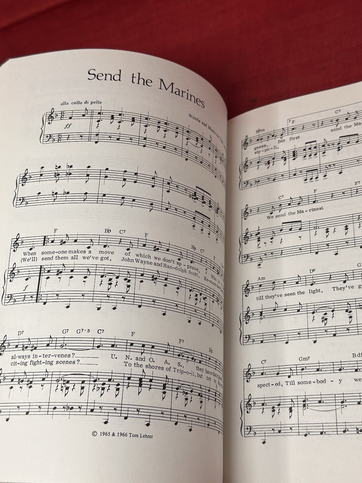 Too Many Songs by Tom Lehrer Sheet Music Song Book Funny 1981 Vintage 159 Pages