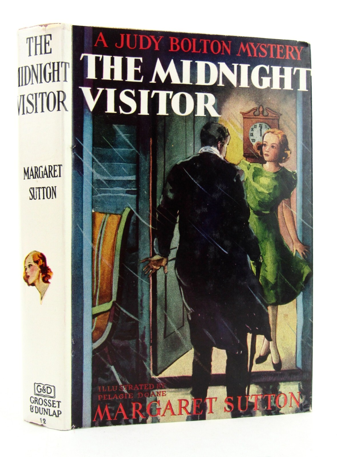 Judy Bolton #12 THE MIDNIGHT VISITOR Margaret Sutton tweed HBDJ Fine L1