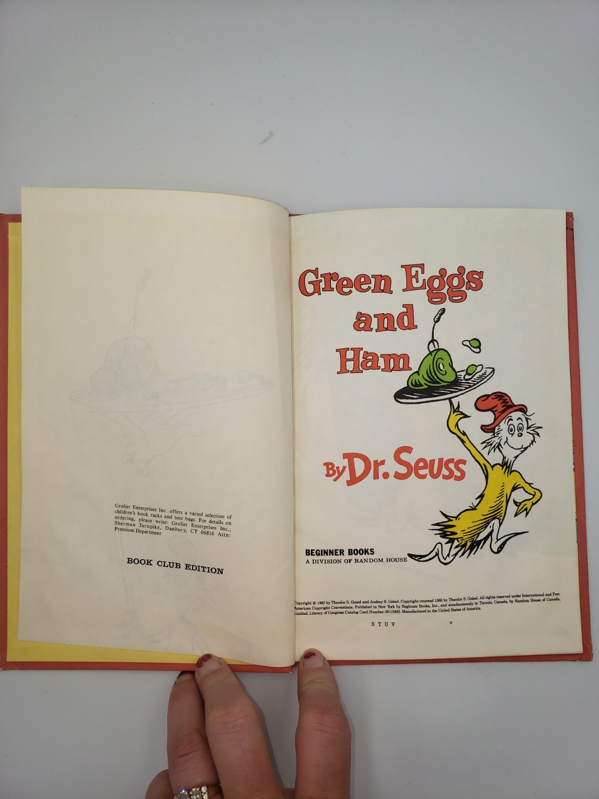 Green Eggs And Ham Dr. Seuss 1st Edition 1960 HC First Printing
