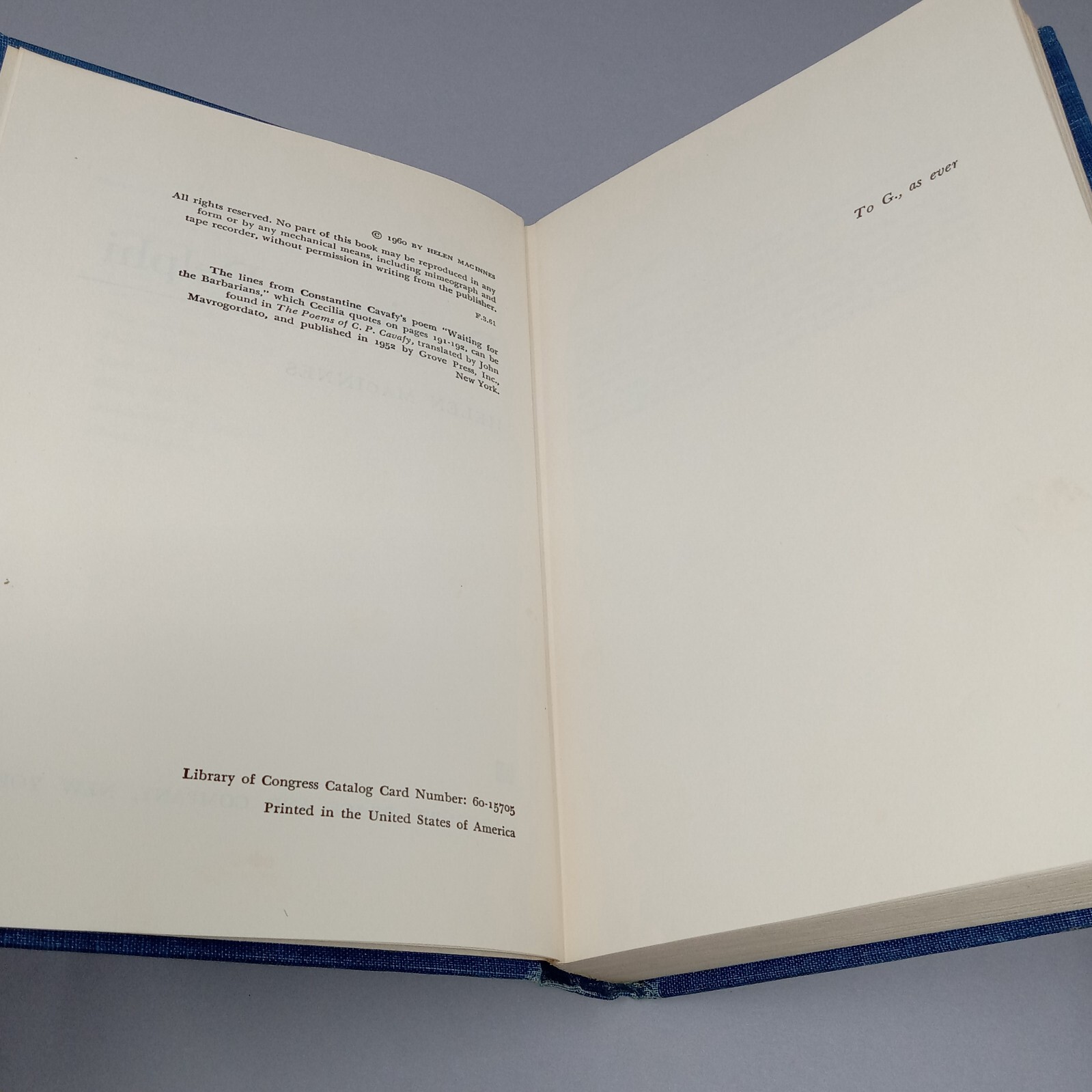 Decision At Delphi: 1960 Harcourt, Brace And Company Hardcover by Helen MacInnes