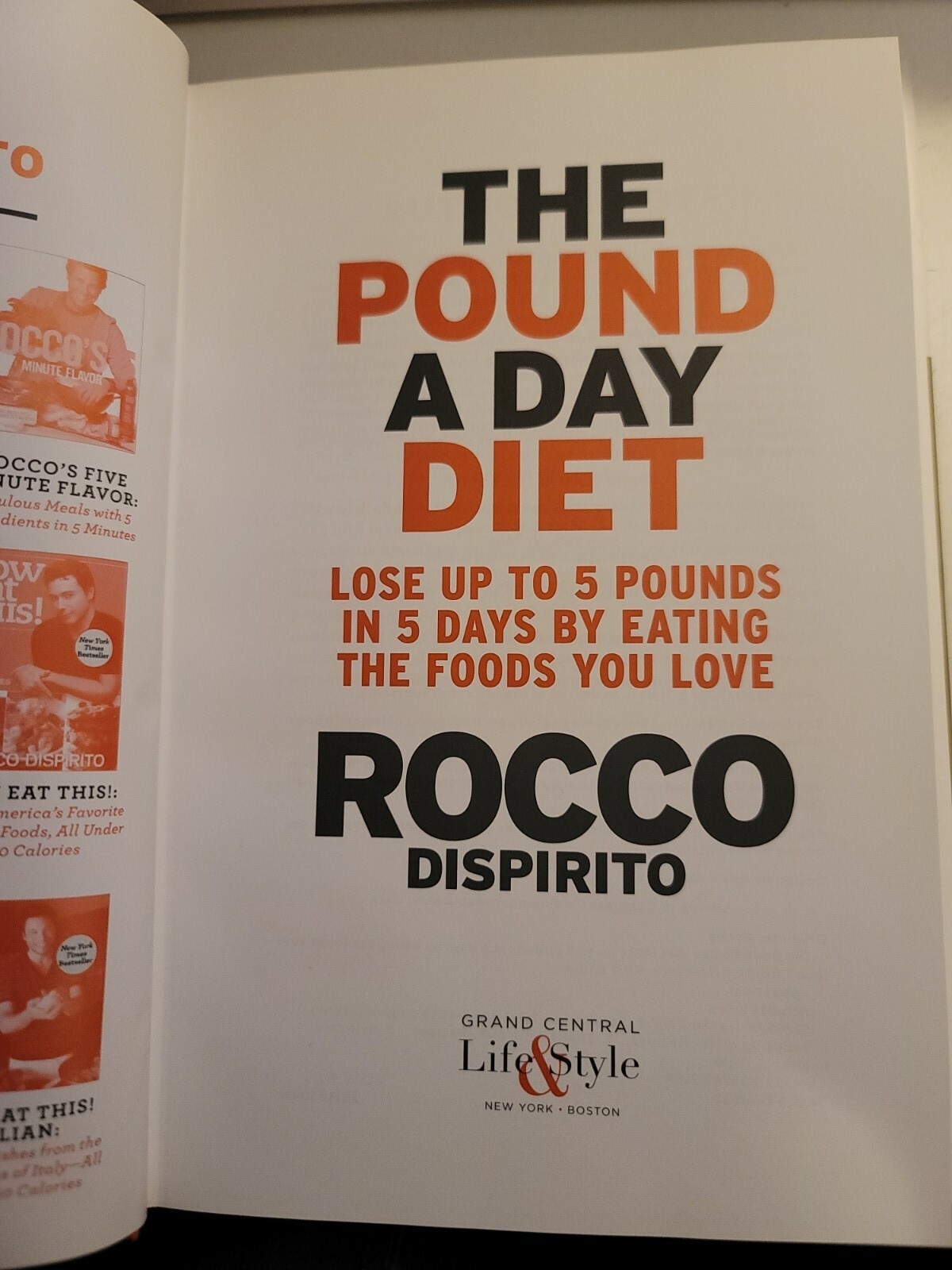 The Pound A Day Diet – Signed by Rocco Dispirito – Lose Up To 5 Pounds in 5 Days