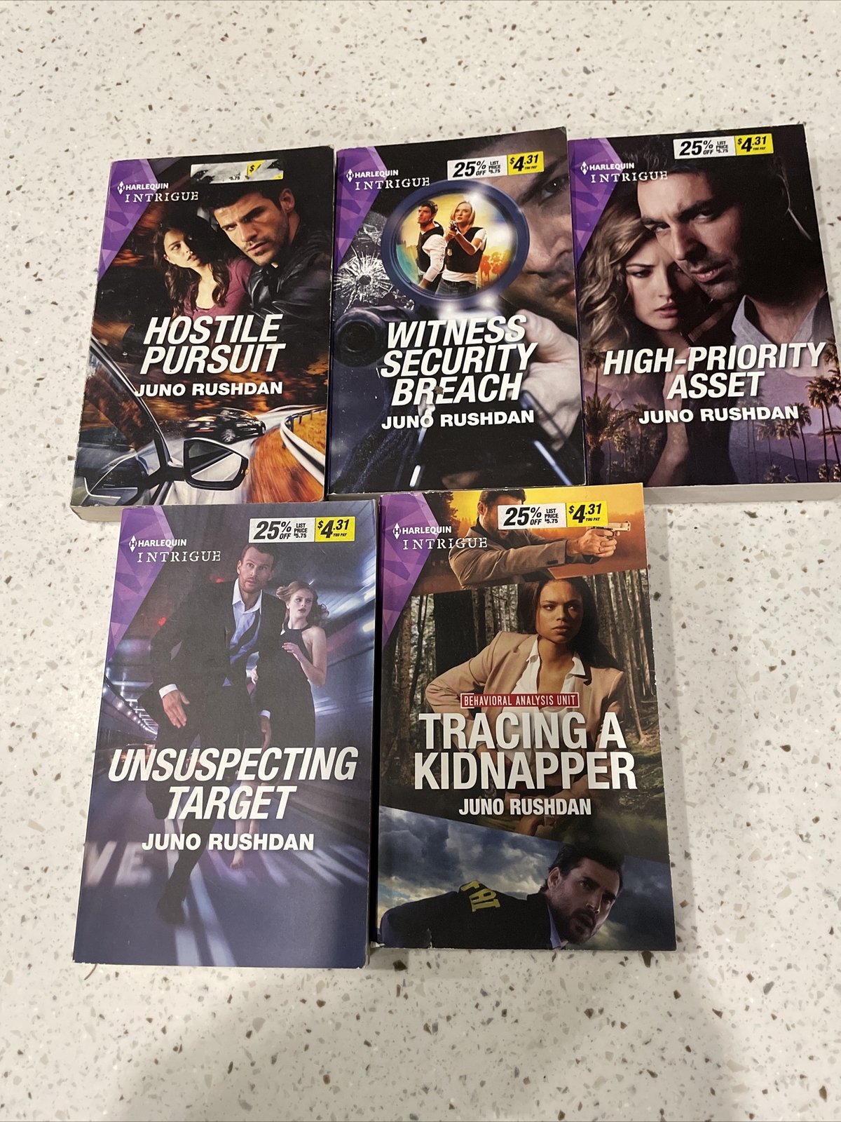 Lot 5 Harlequin Intrigue PB 2020-21 Juno Rushdan Like New Hostile Pursuit