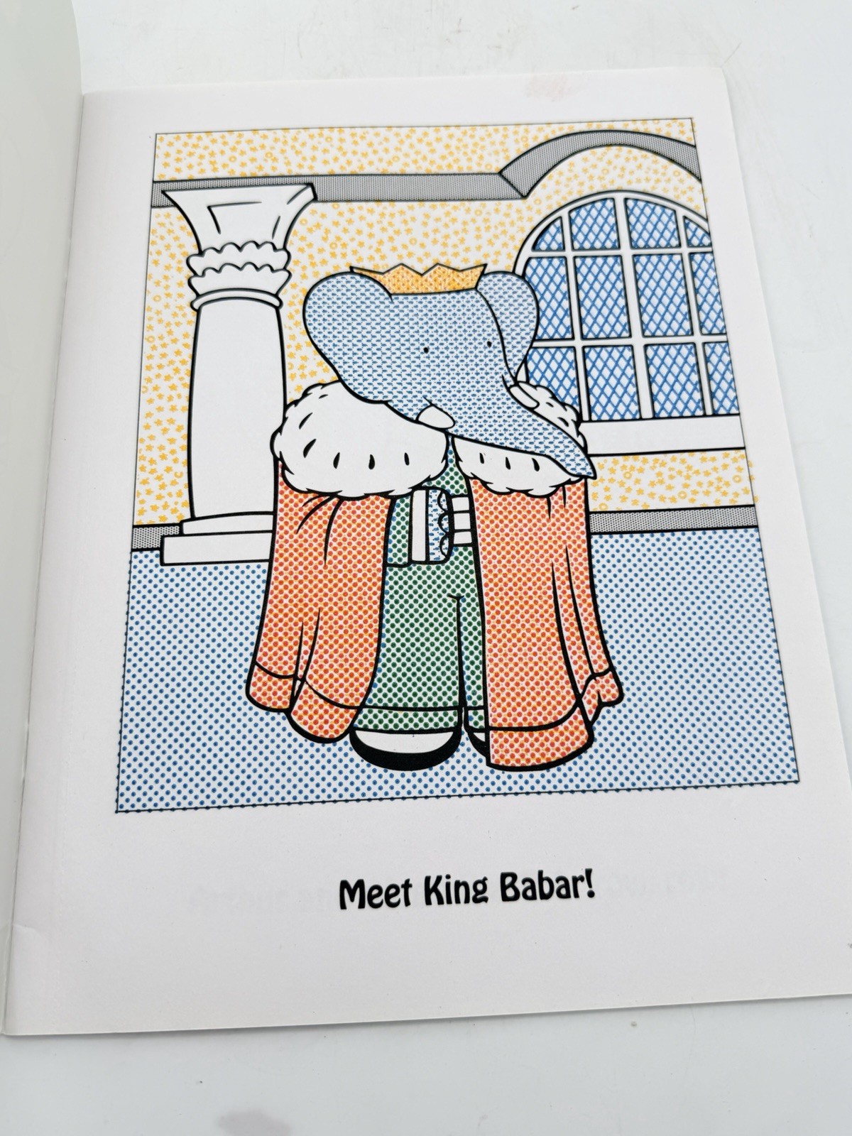 2 VINTAGE Babar the Elephant Paint With Water 16 Pages To Paint Books