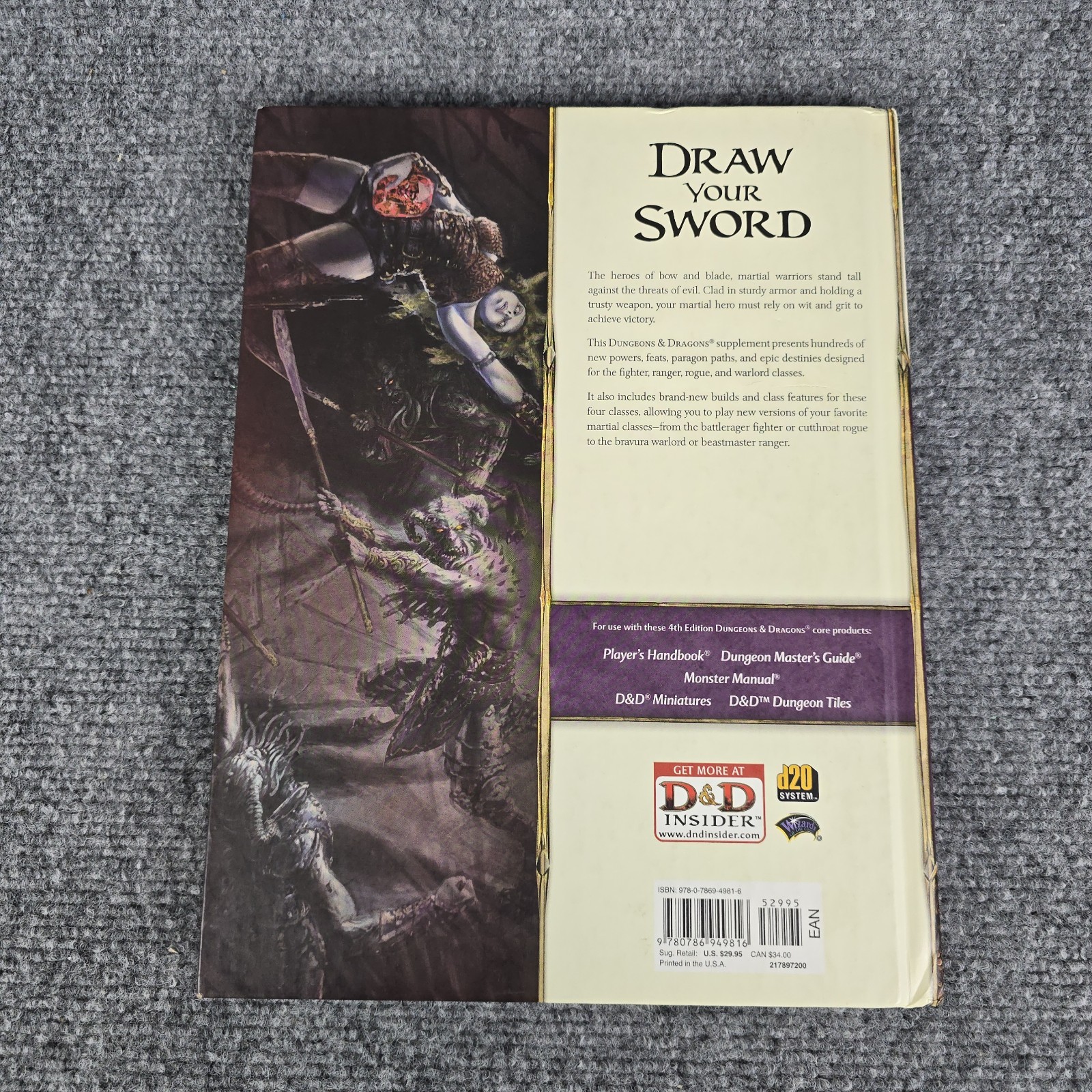 Dungeons & Dragons Martial Power by Wizards RPG Team (2008, Hardcover) D&D