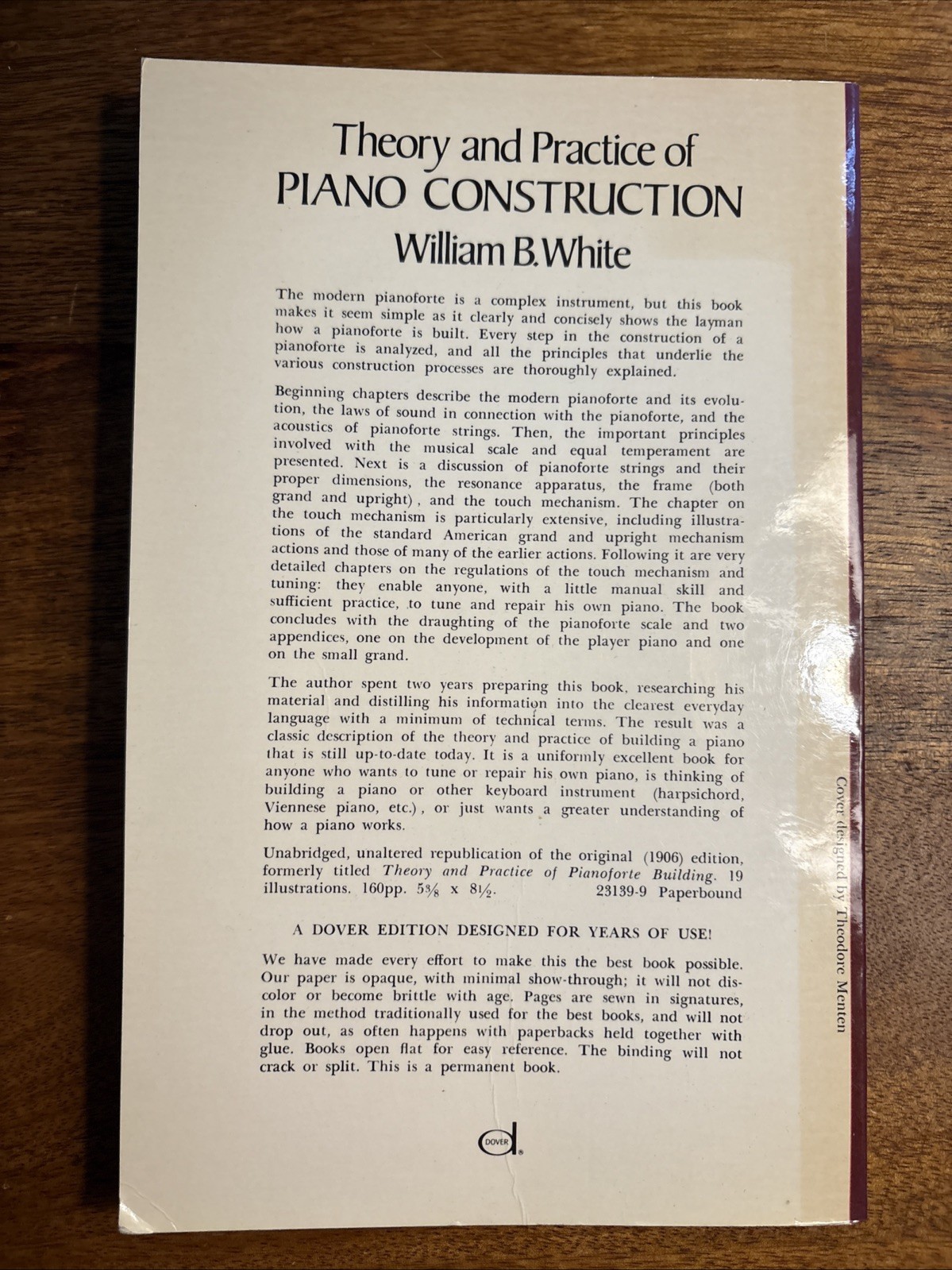 Theory and Practice of Piano Construction by William B. White (1975)