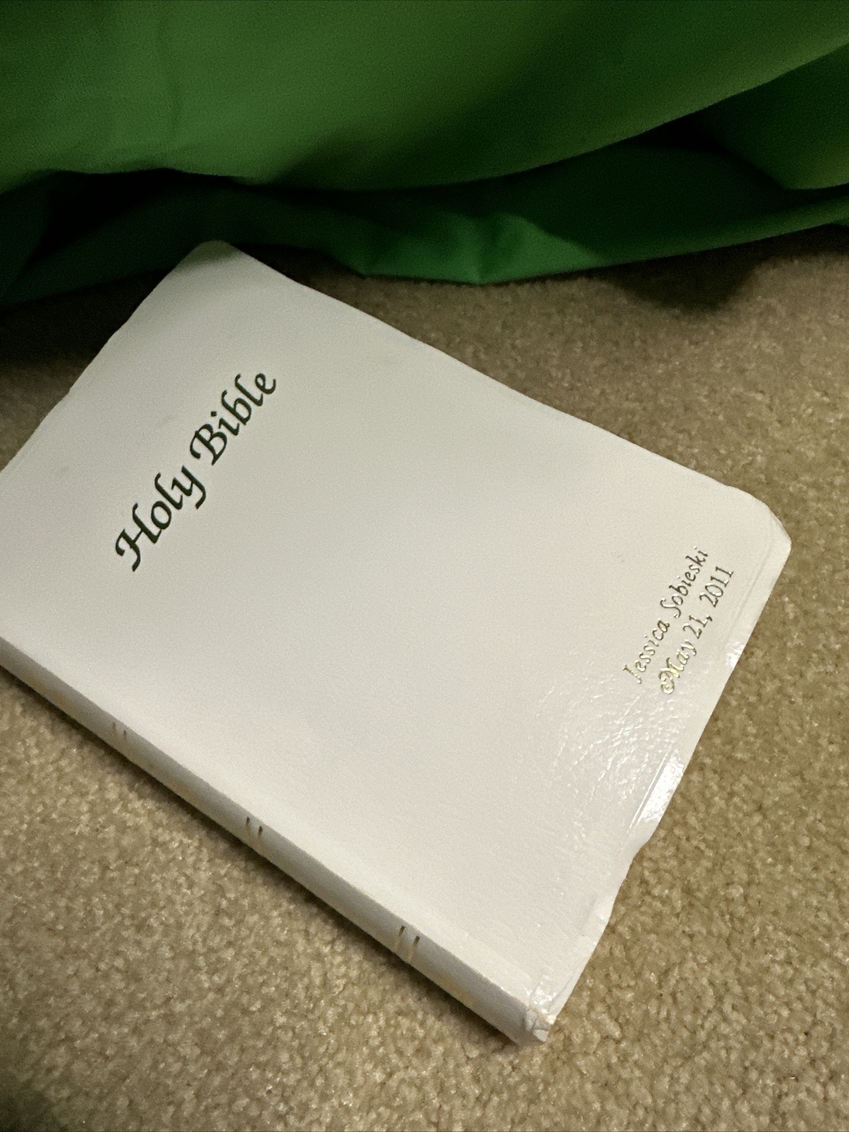 The New American Bible Catholic World Press w/ Tabs 1997 Ivory Faux Leather