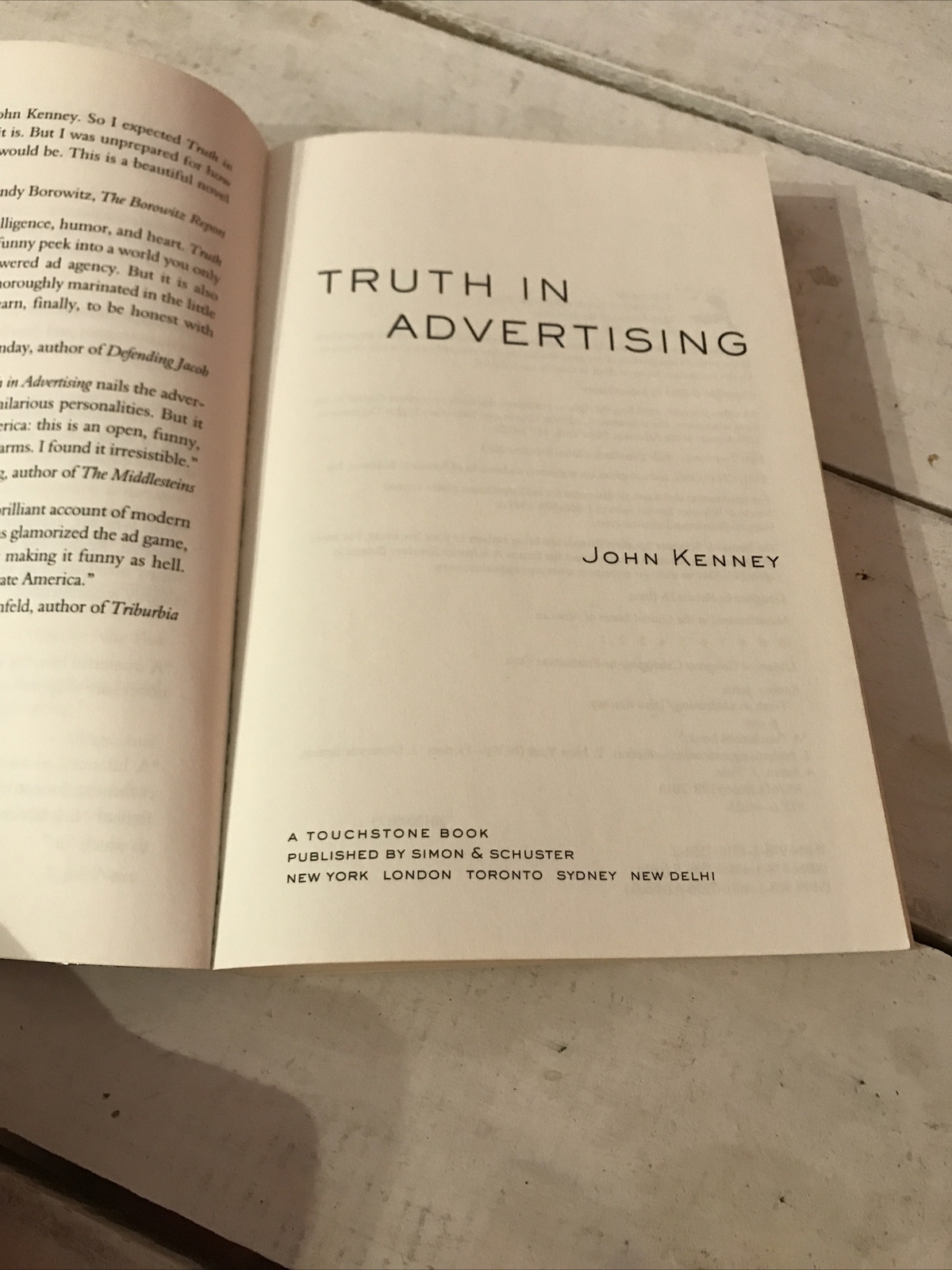 Truth in Advertising John Kenney Paperback Satirical Novel Bestseller